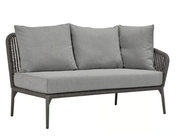 KNOT MODULE 2 SEAT - Olefin rope and aluminium 2 seat module for sofa by JANUS et Cie - view 2